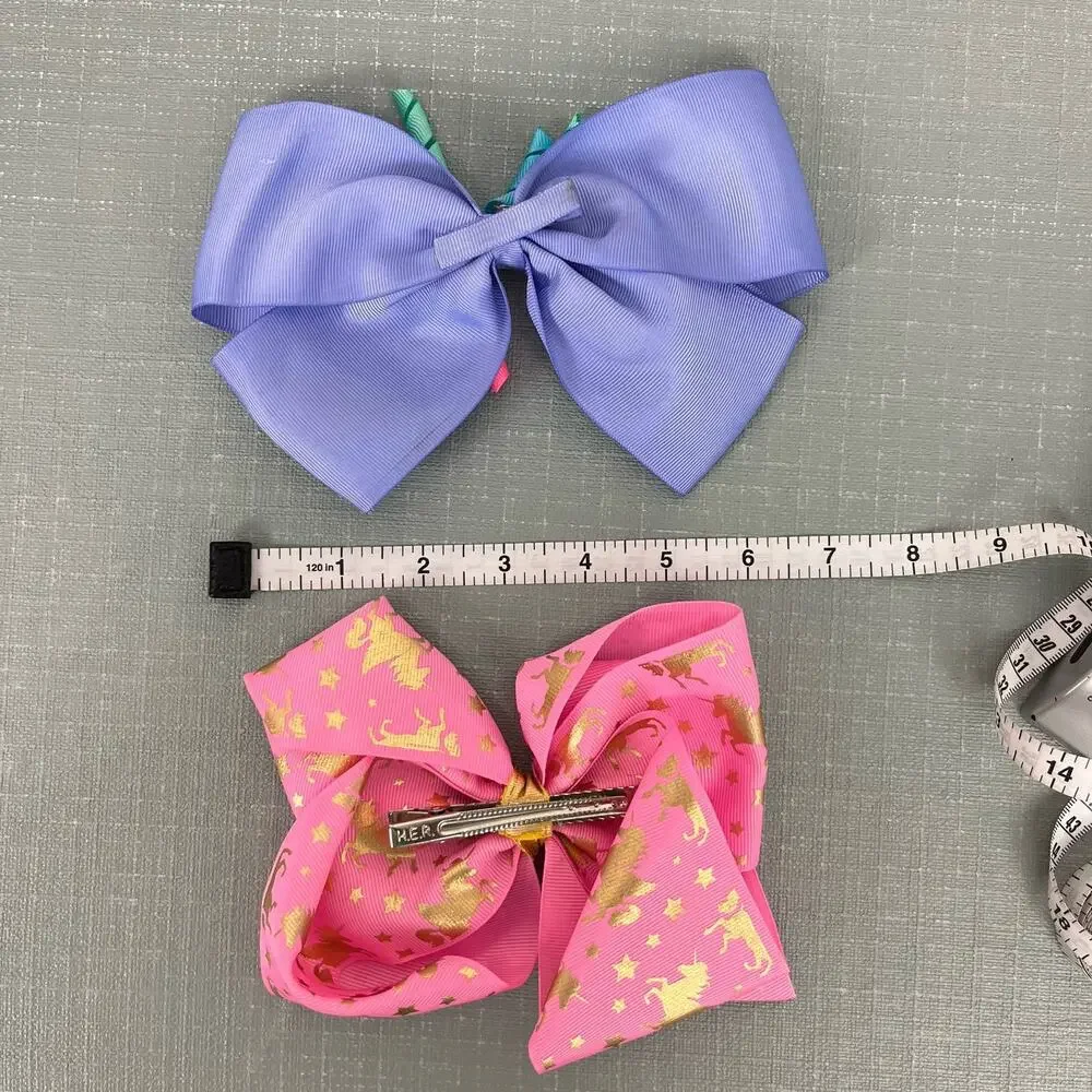 JoJo Unicorn Hair Bow Bundle Pink Purple